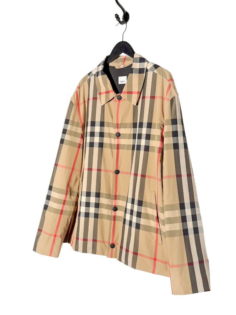 Burberry Beige Archive Check Nylon Shirt Jacket - Picture 2 of 10